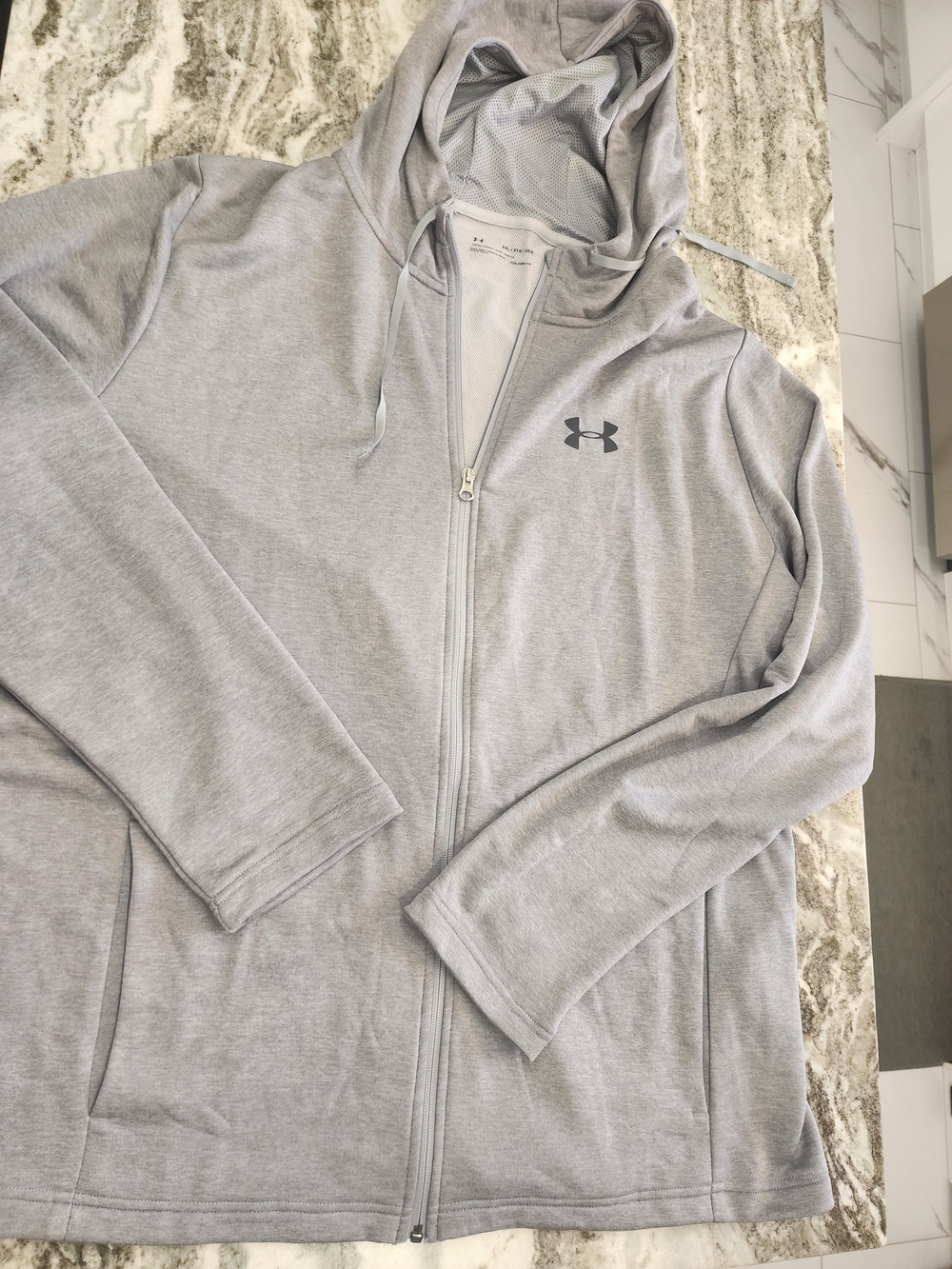 Under Armour Light Gray Full-Zip Hooded Jacket